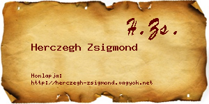 Herczegh Zsigmond névjegykártya